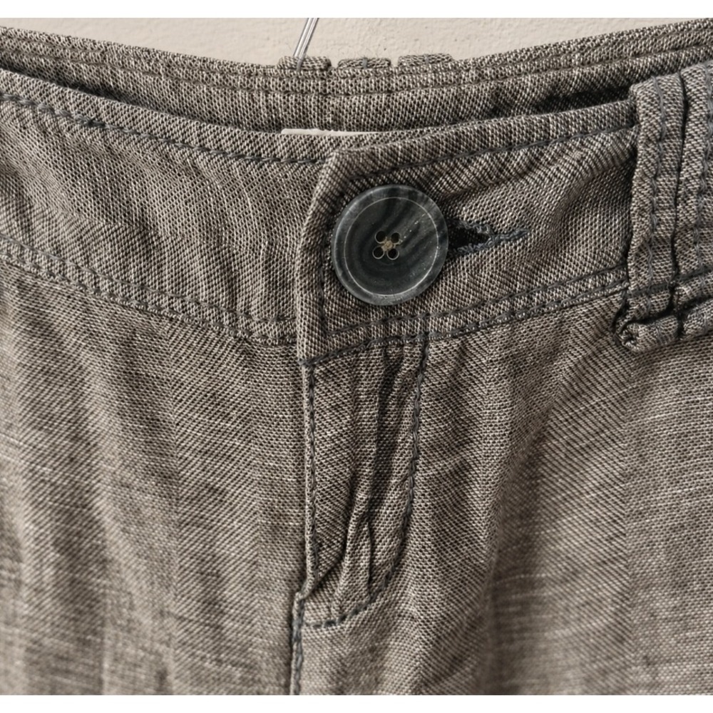 Free People Women's Flare Wide Leg V2K Vtg Pants Sz 2 Linen Low Rise Brown - Picture 5 of 6